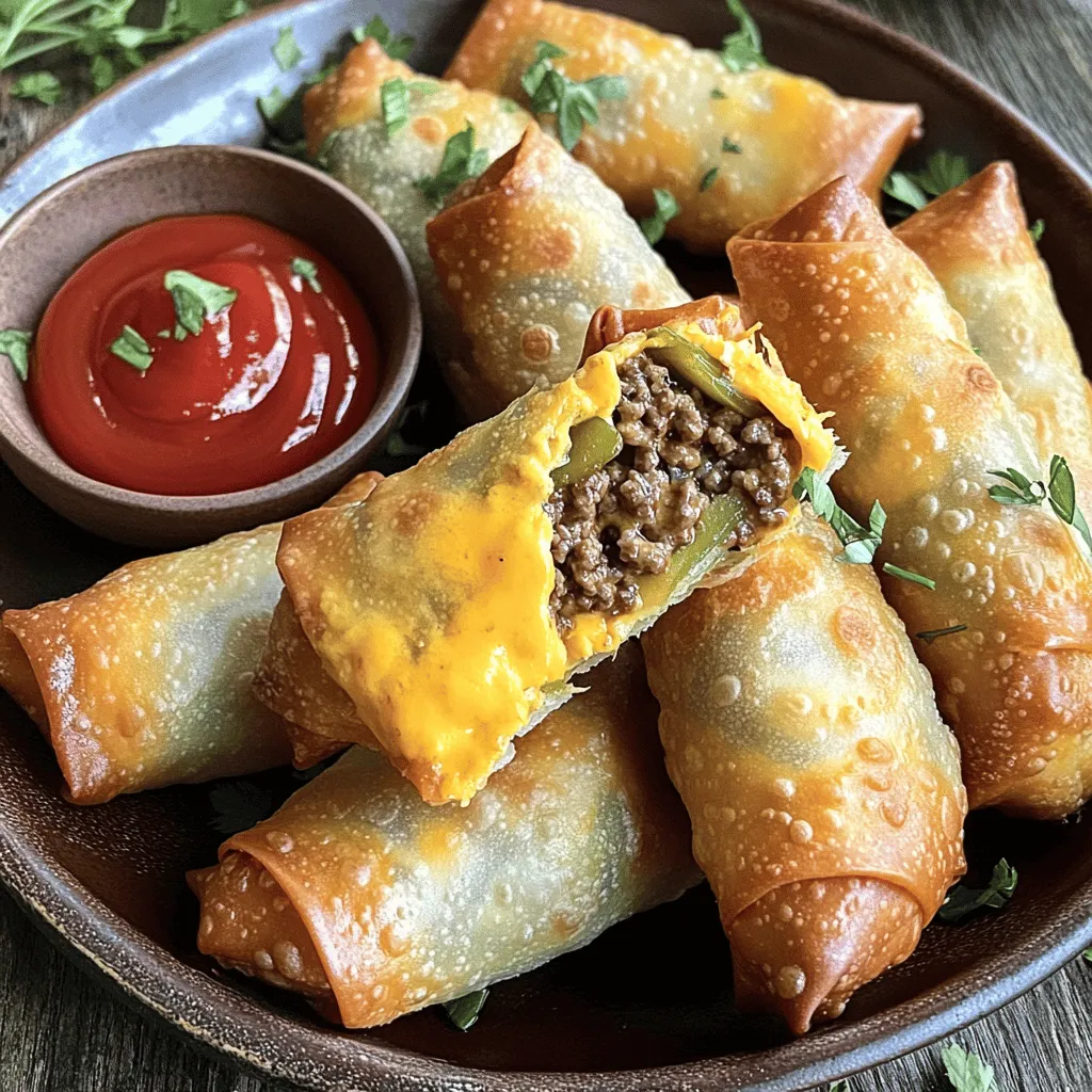 Um die besten Cheeseburger Egg Rolls zu machen, brauchst du:
