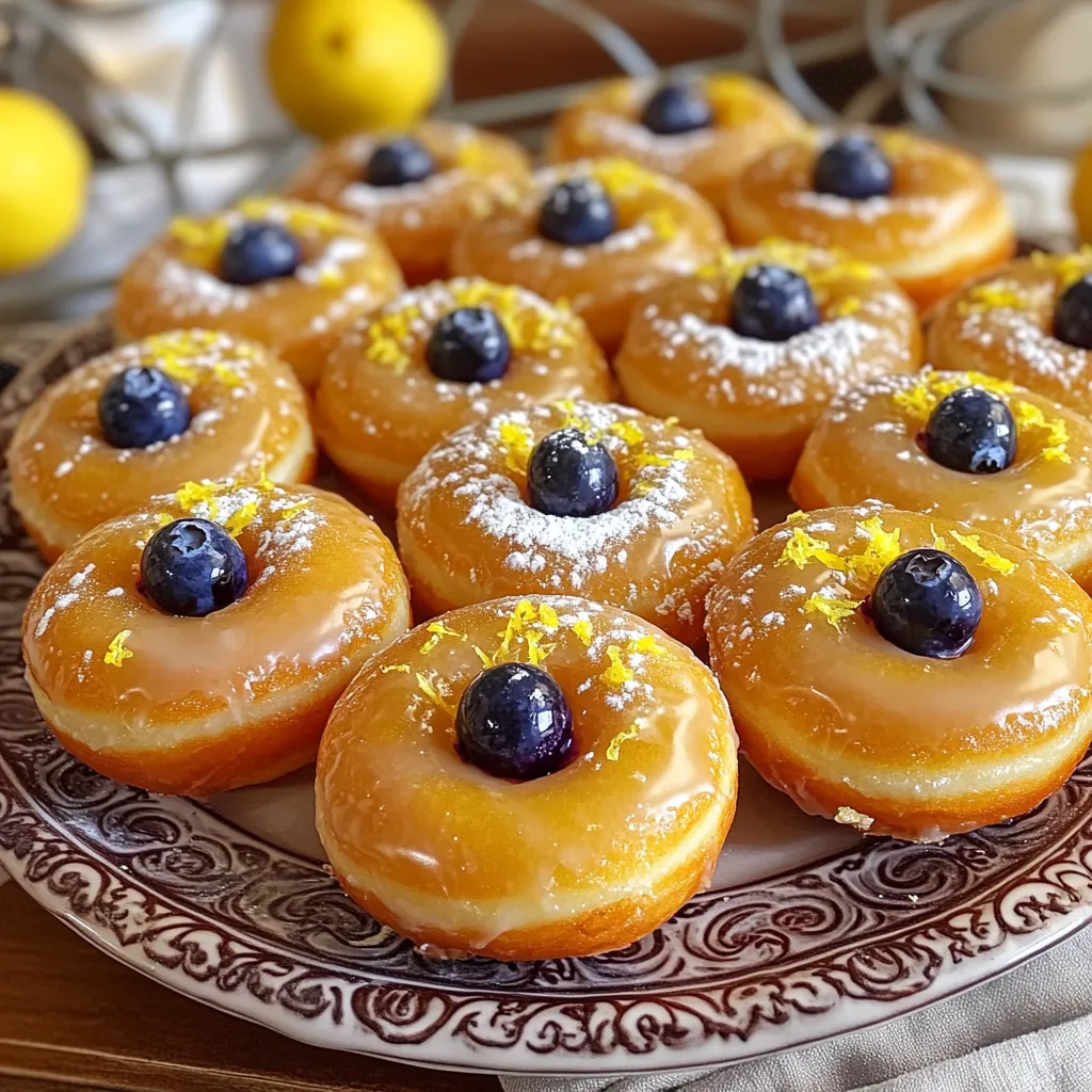 Bakery-Style Lemon Blueberry Donuts Einfaches Rezept