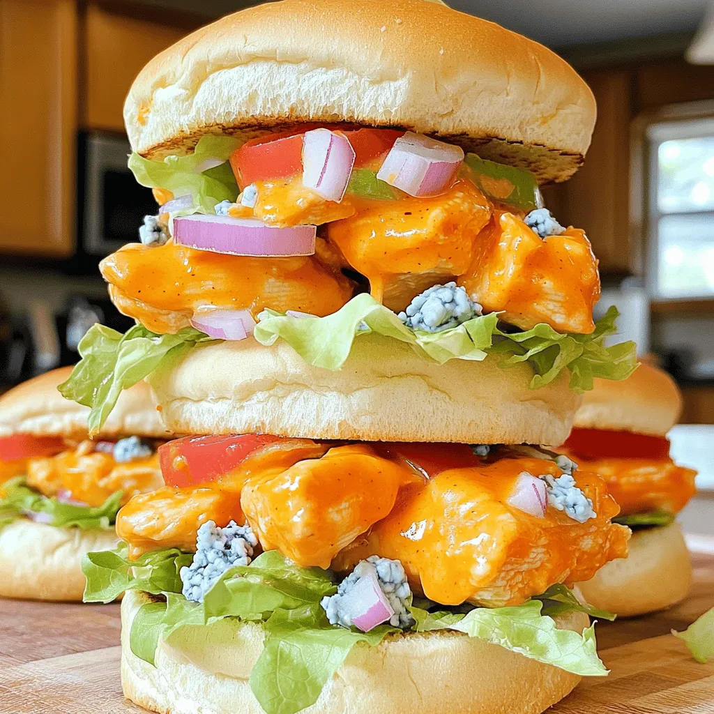 Buffalo Chicken Sliders Schnelle und köstliche Snacks
