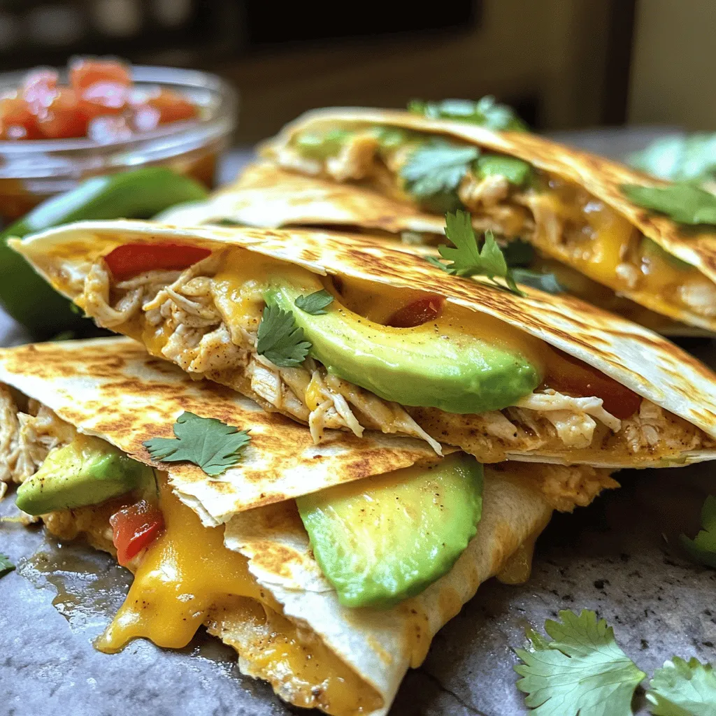 Hühnchen Avocado Quesadillas Schnelle und leckere Mahlzeit
