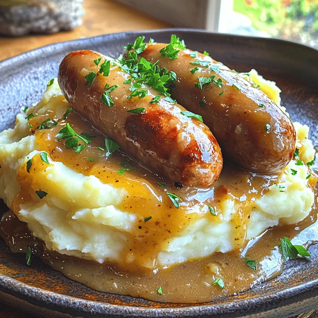 Für ein tolles Bangers and Mash brauchst du folgende Zutaten: