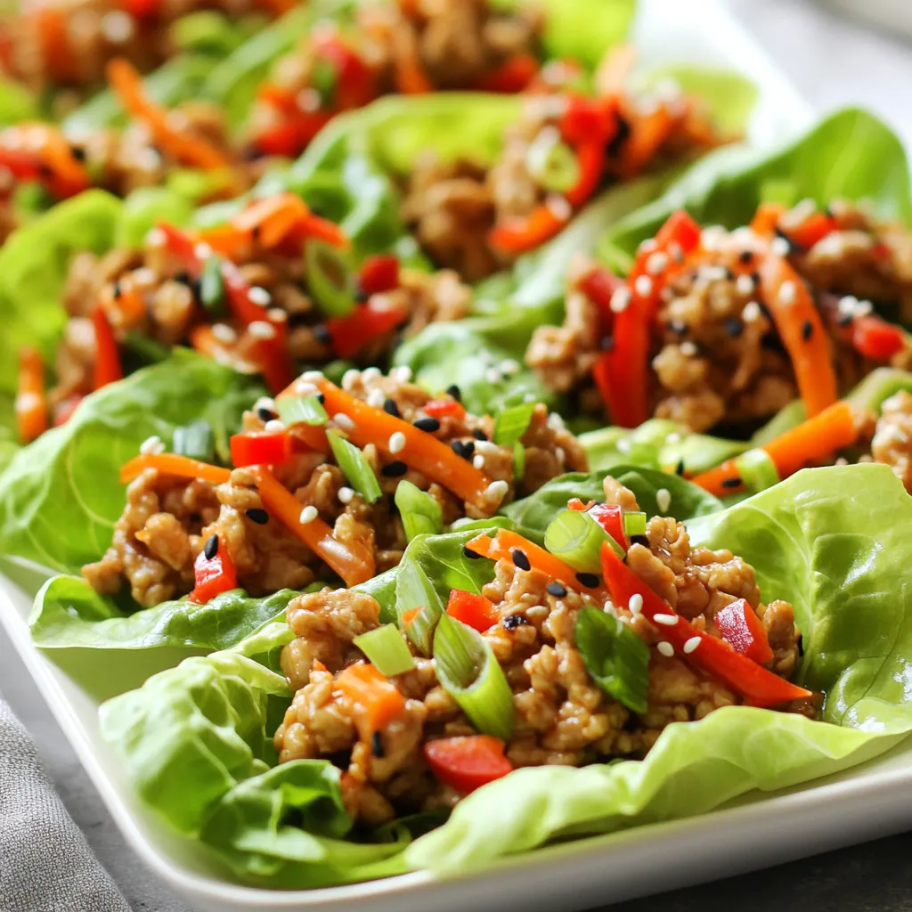 Sesame Chicken Lettuce Wraps Einfach und Lecker