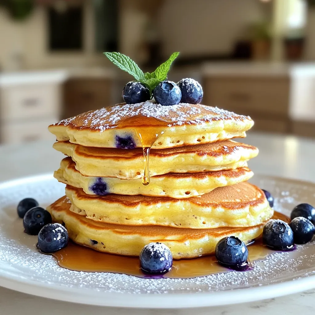 Lemon Blueberry Ricotta Pancakes Schmackhafte Auswahl