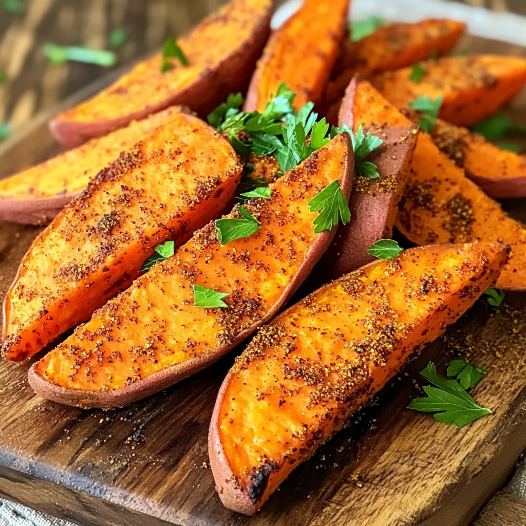 Air Fryer Cajun Sweet Potato Wedges Knusprig Genießen