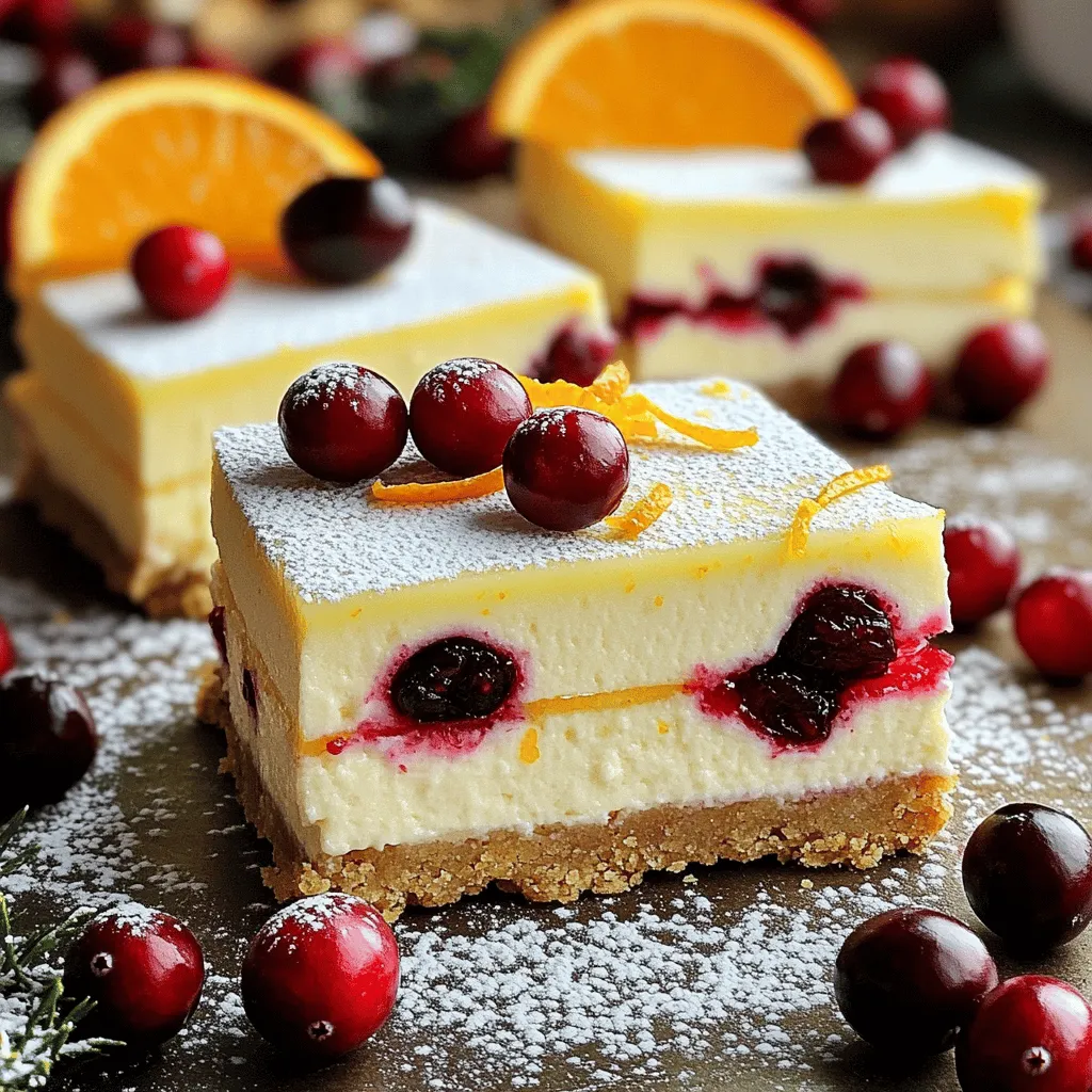 Cranberry Orange Cheesecake Bars Köstlicher Genuss