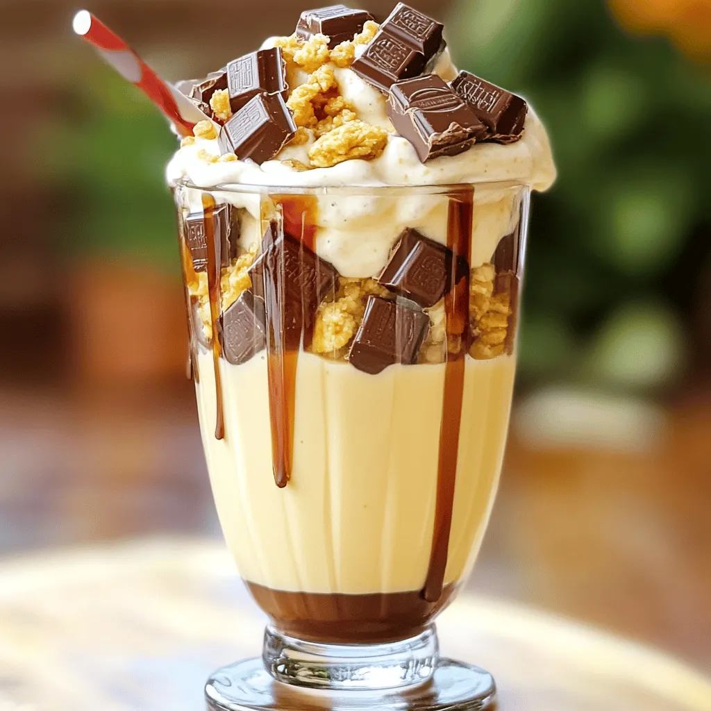 Einfacher Snickers Milkshake Schnelles und Cremiges Rezept