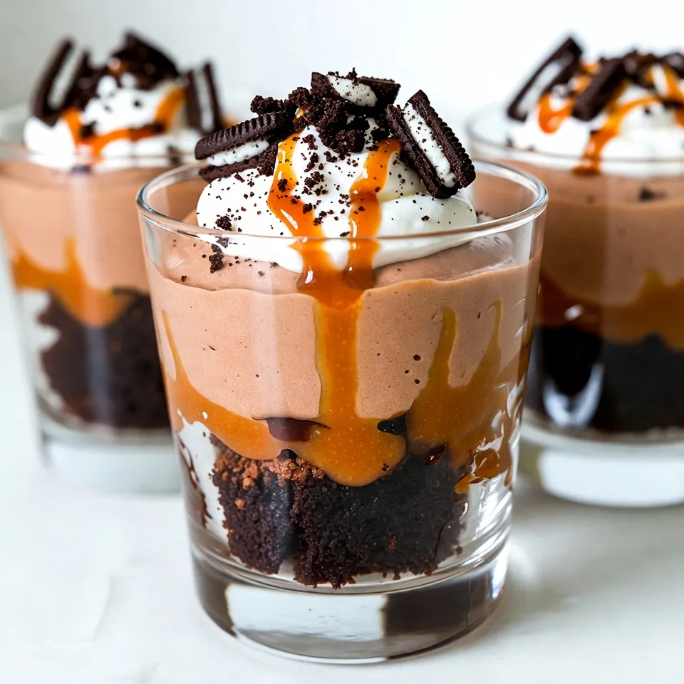 Salted Caramel Brownie Trifle Köstliches Dessert Rezept