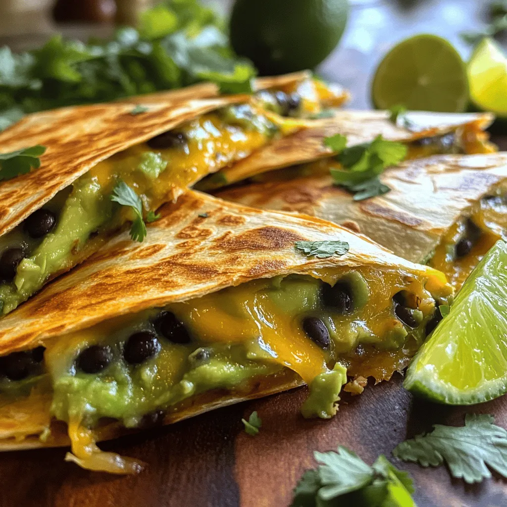 Avocado Black Bean Quesadillas Schnelle und leckere Mahlzeit