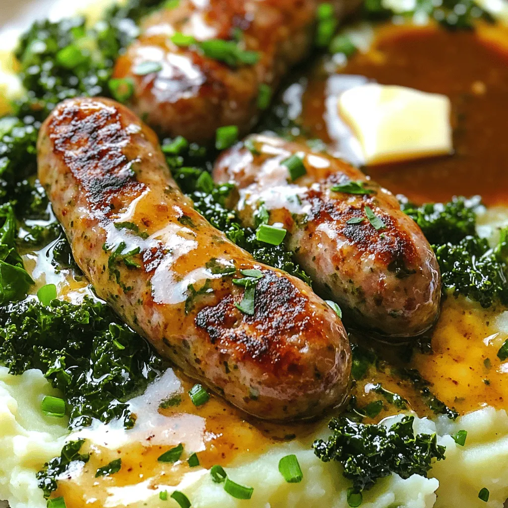 Irish Bangers und Colcannon Mash Einfaches Rezept
