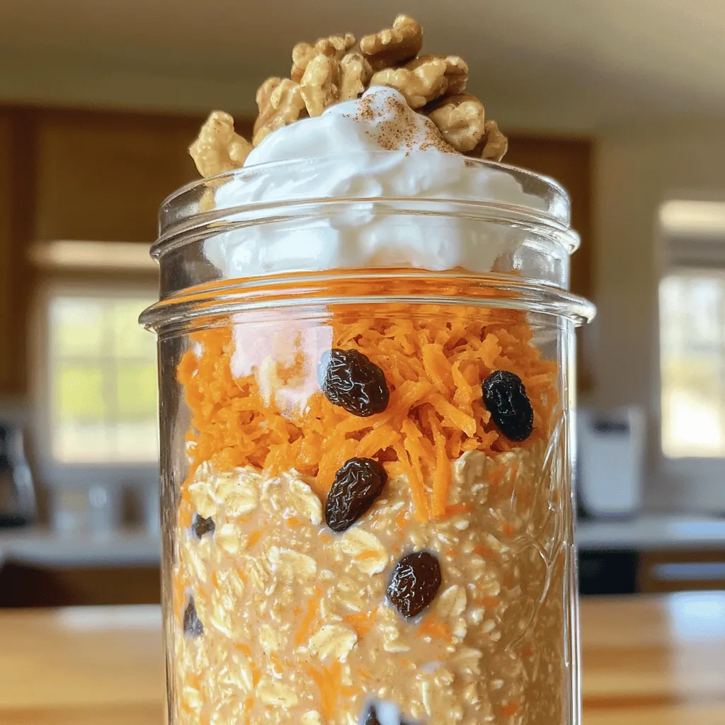 Köstliche Carrot Cake Overnight Oats für jeden Tag