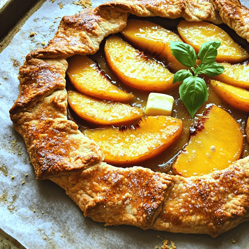 Rustic Peach Galette Frisch und Einfach Zubereiten
