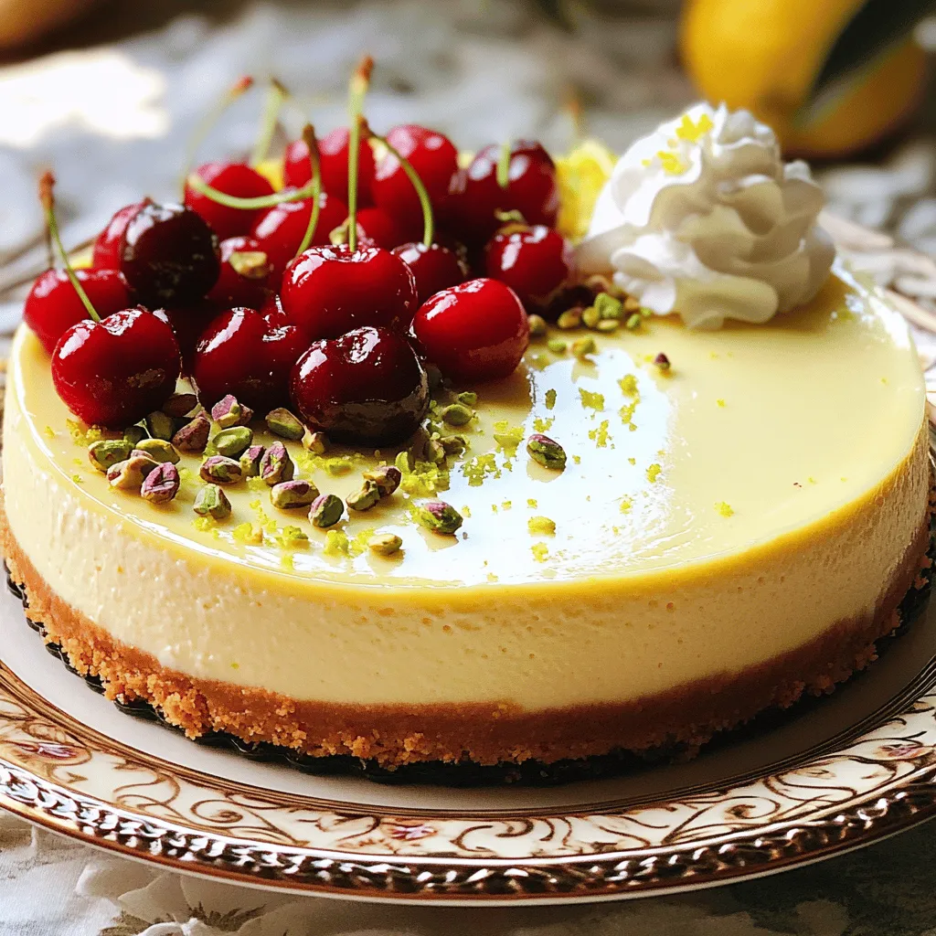 Luscious Lemon-Lime Cherry Pistachio Cheesecake Rezept