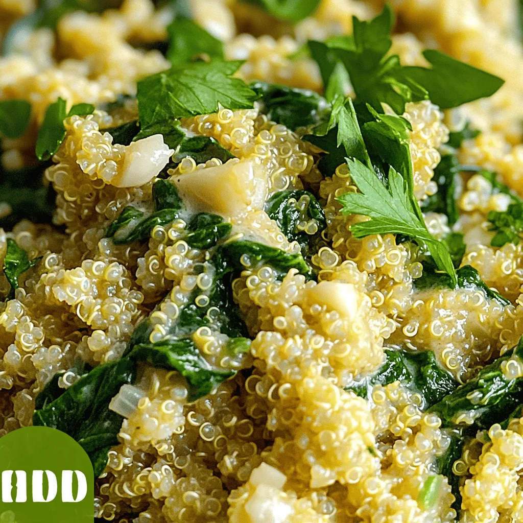 Cremige Knoblauch-Parmesan-Quinoa Schnelles Gericht