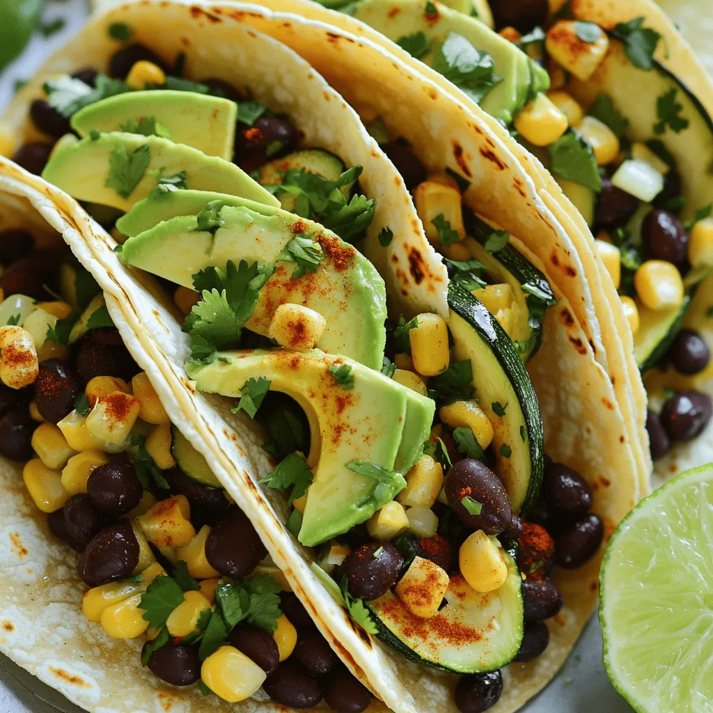 Zucchini Black Bean Tacos Einfache und köstliche Mahlzeit