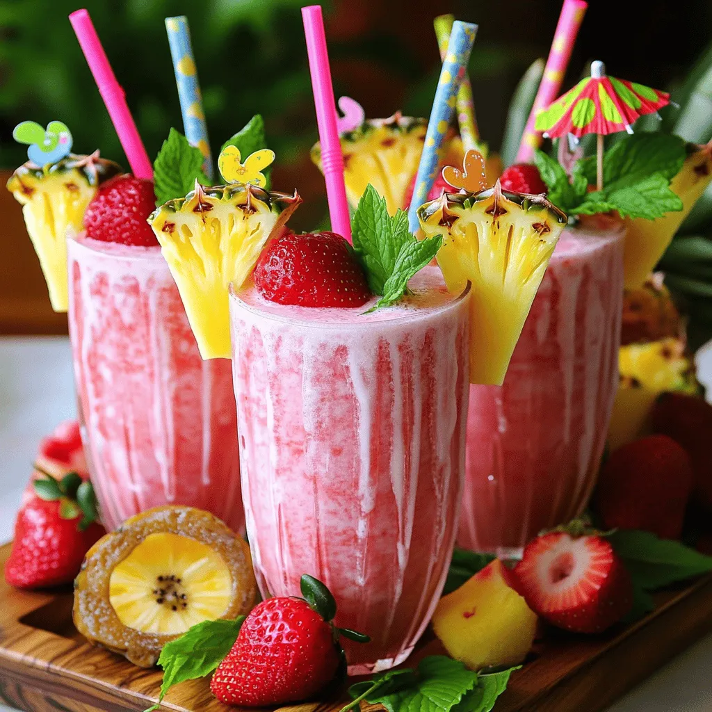 Die Pink Flamingo Colada ist ein erfrischender und fruchtiger Cocktail. Um diesen leckeren Drink zu machen, brauchst du einige einfache Zutaten.