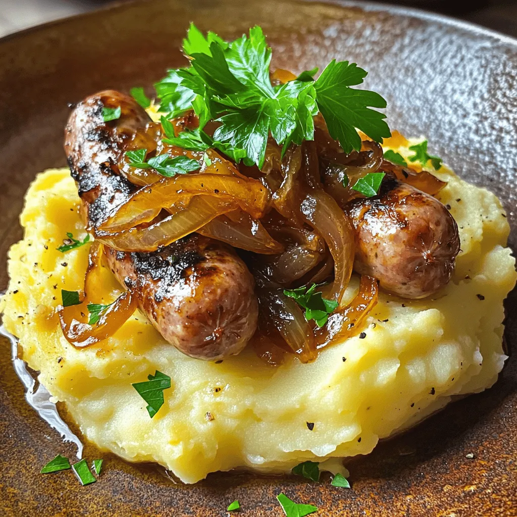 Einfache Bangers and Mash Lecker und Schnell Zubereitet