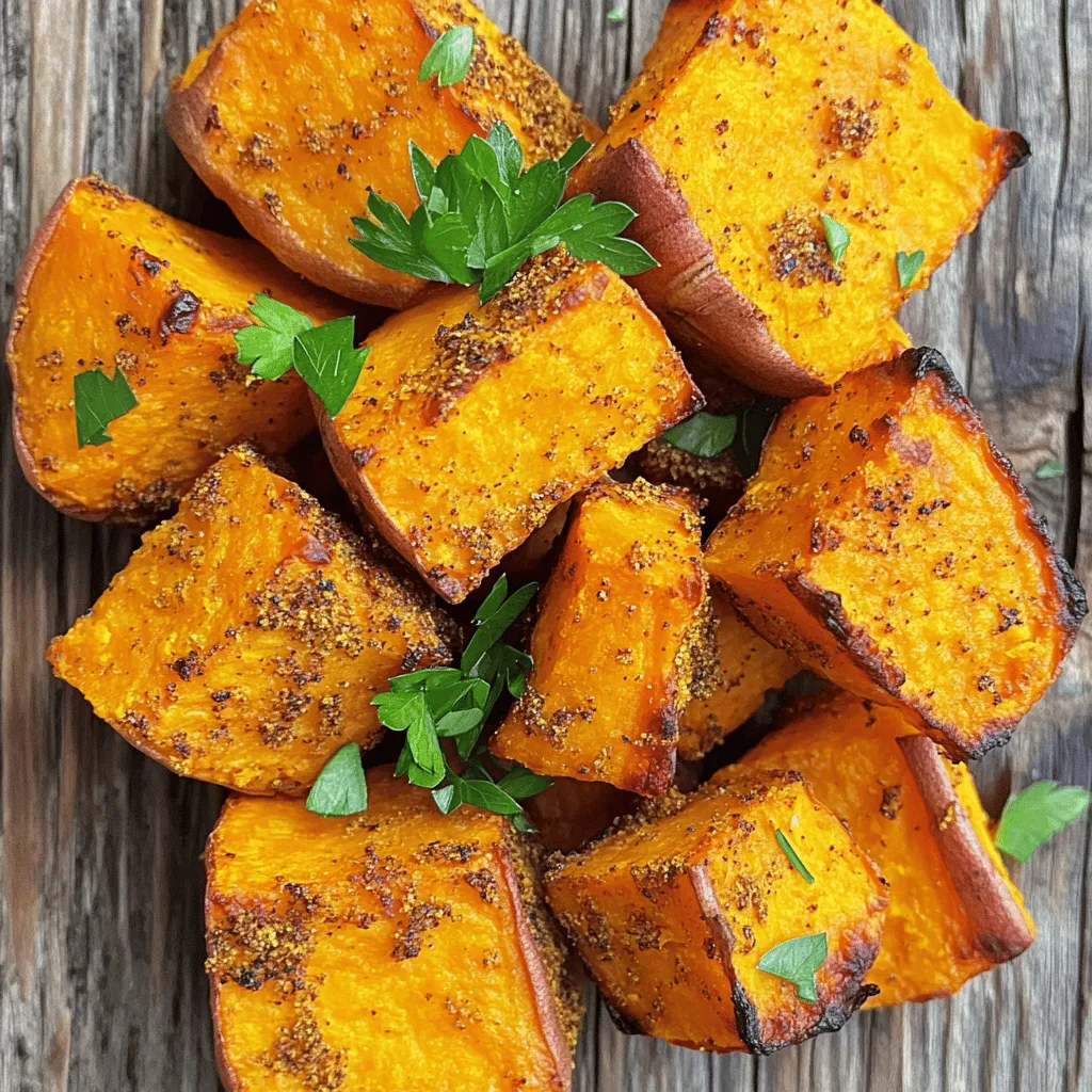 Air Fryer Cajun Sweet Potato Cubes Knusprig und Lecker