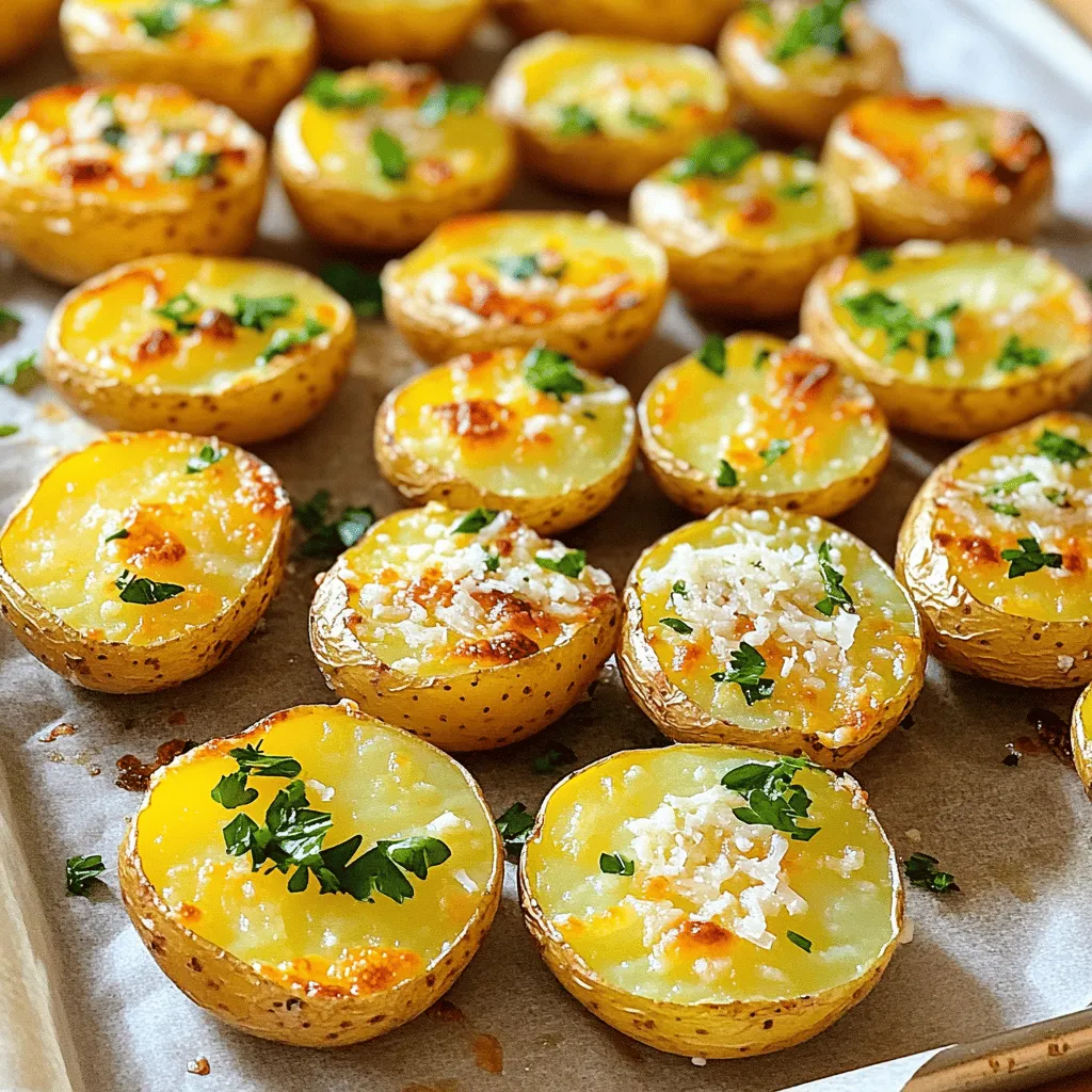 Knusprige Knoblauch-Parmesan-Kartoffeln Einfaches Rezept