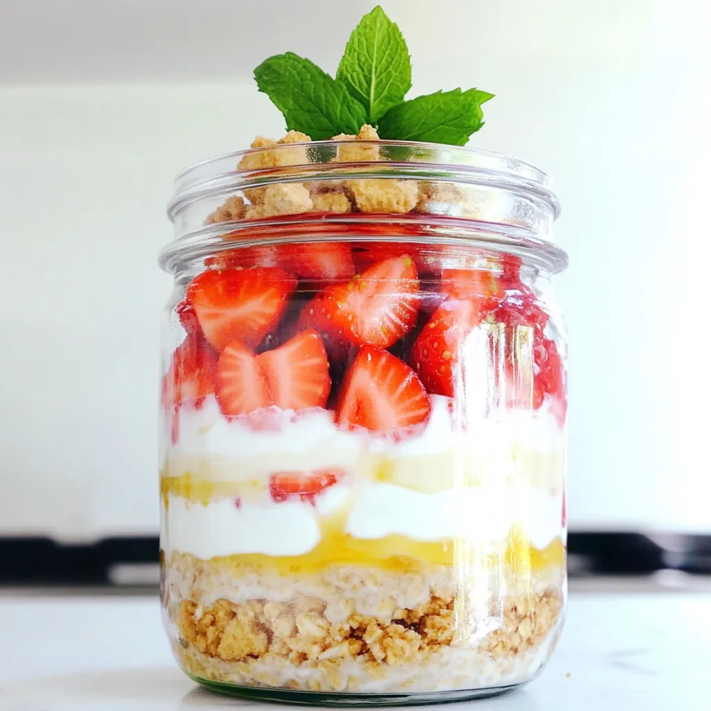 Erdbeer-Käsekuchen Übernacht-Haferflocken Rezept