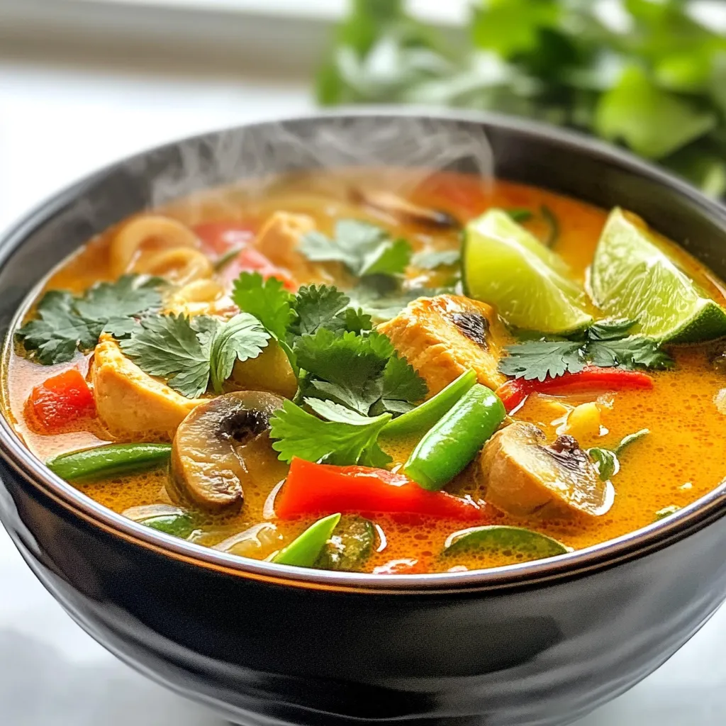 Thai Red Curry Chicken Soup Schnelle und leckere Mahlzeit
