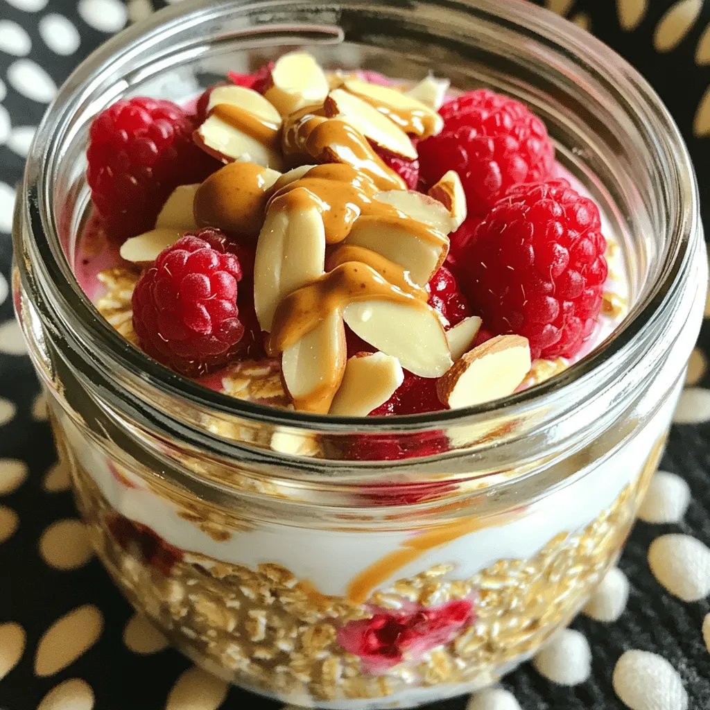 Raspberry Almond Overnight Oats Einfach und Lecker