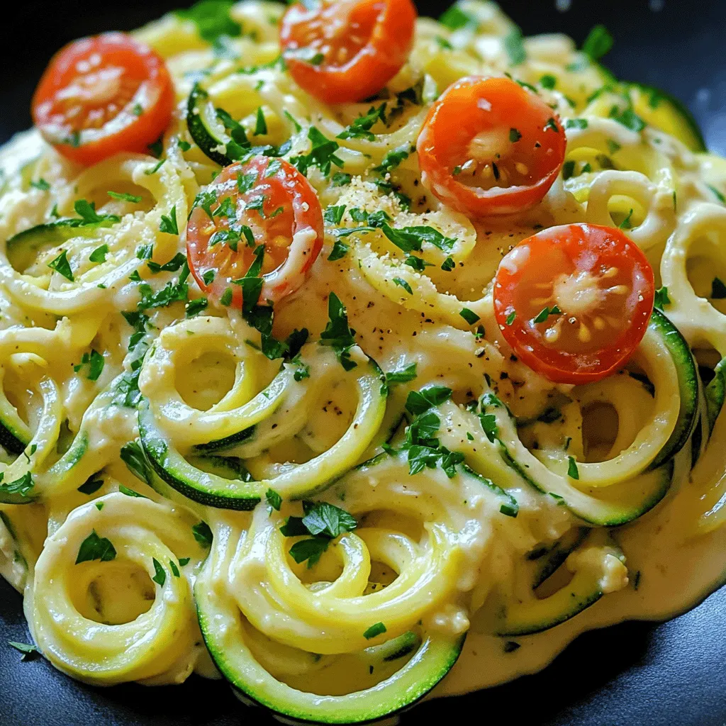 Zucchini Noodle Alfredo Cremig und Gesund Genießen