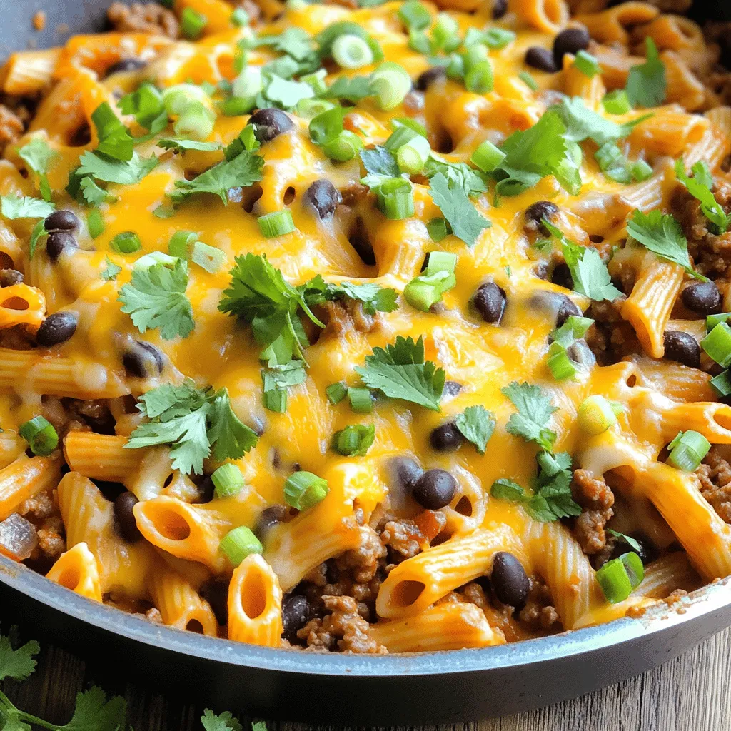 Cheesy Taco Pasta Skillet Schnelles und leckeres Gericht