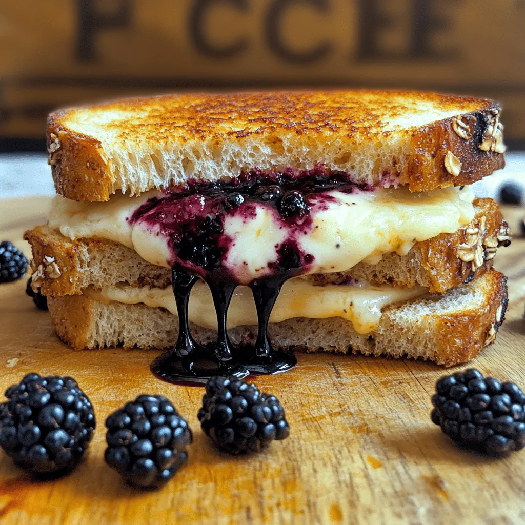 Blackberry Balsamico und Brie Gegrillter Käse Genuss