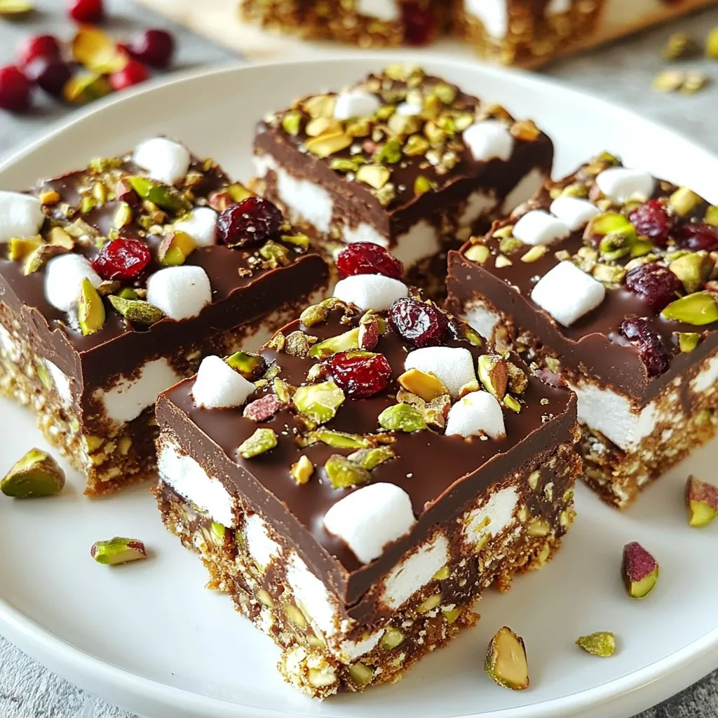 Cranberry Pistachio Rocky Road Genießen und Teilen