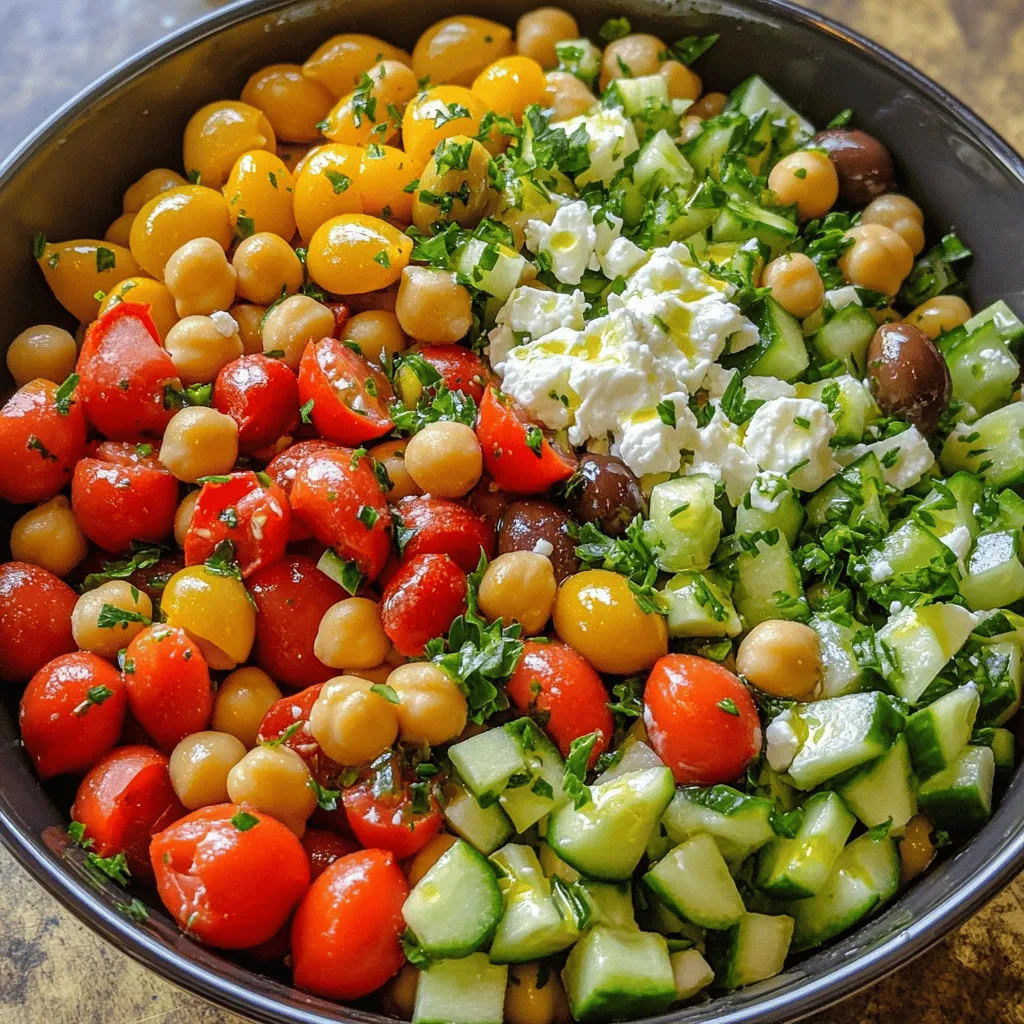 Mediterranean Chickpea Salad Frisch und Nahrhaft