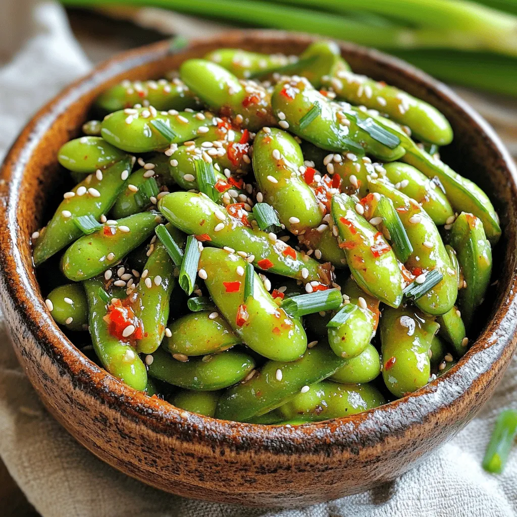 Spicy Garlic Edamame Schmackhafte Rezeptidee