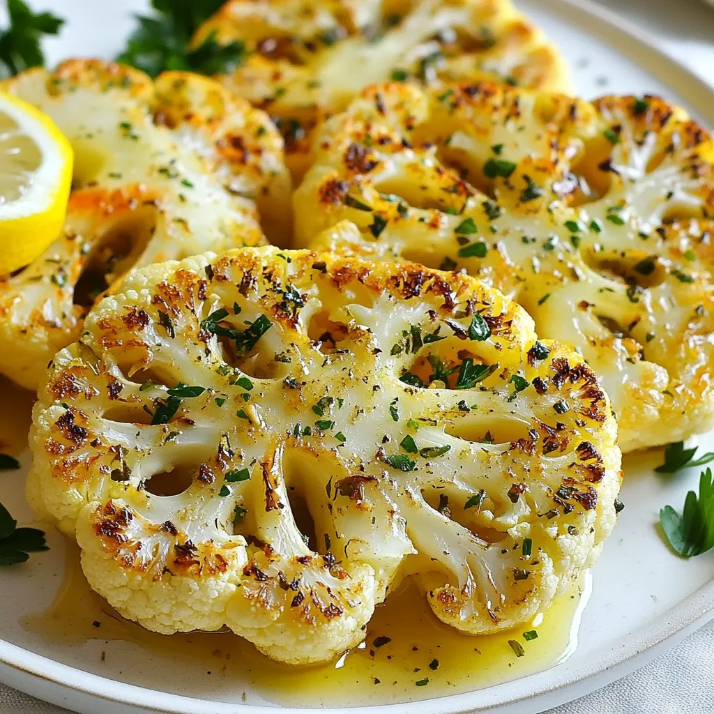 Knoblauch-Kräuter-Röstblumenkohlsteaks Einfaches Rezept