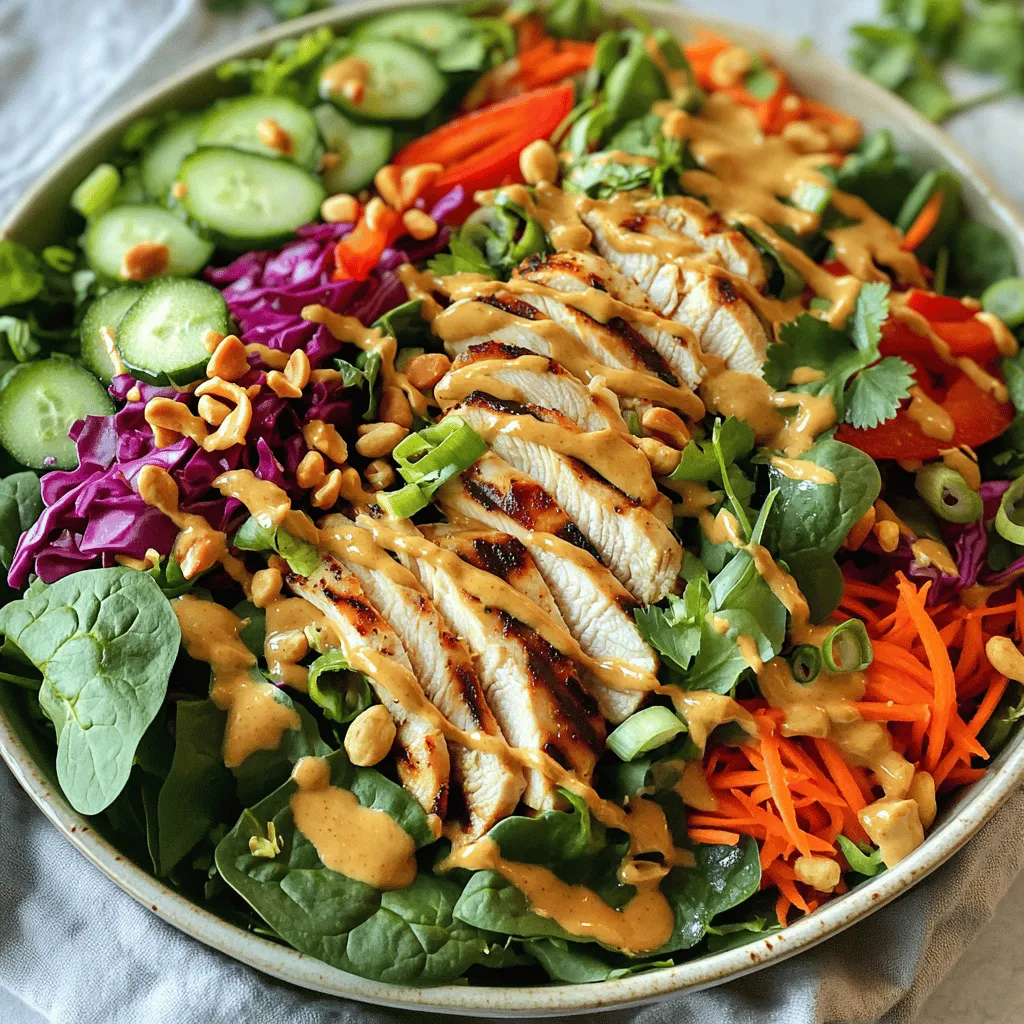 Thai Peanut Chicken Salad Einfach und Lecker Rezept