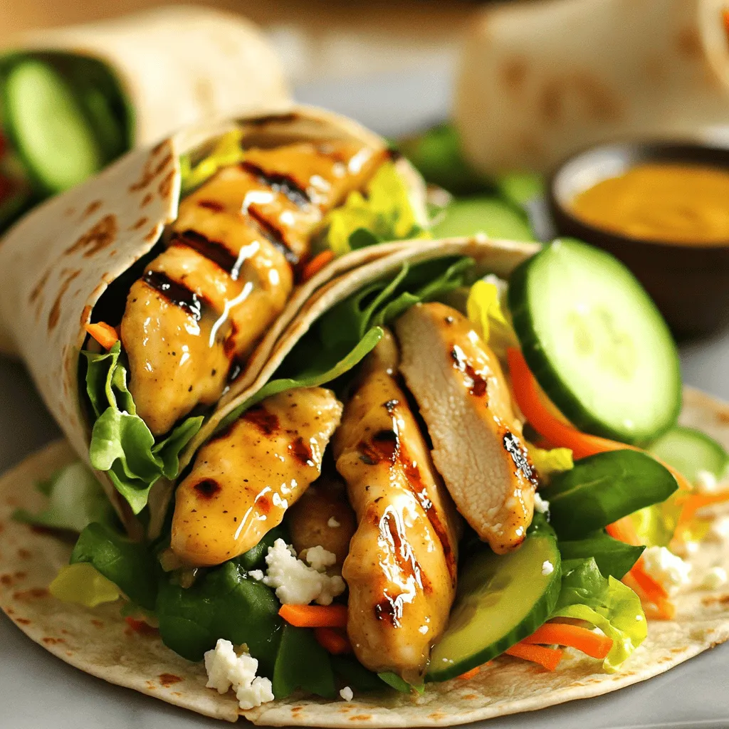 Honey Mustard Chicken Wraps Schnelle und leckere Idee