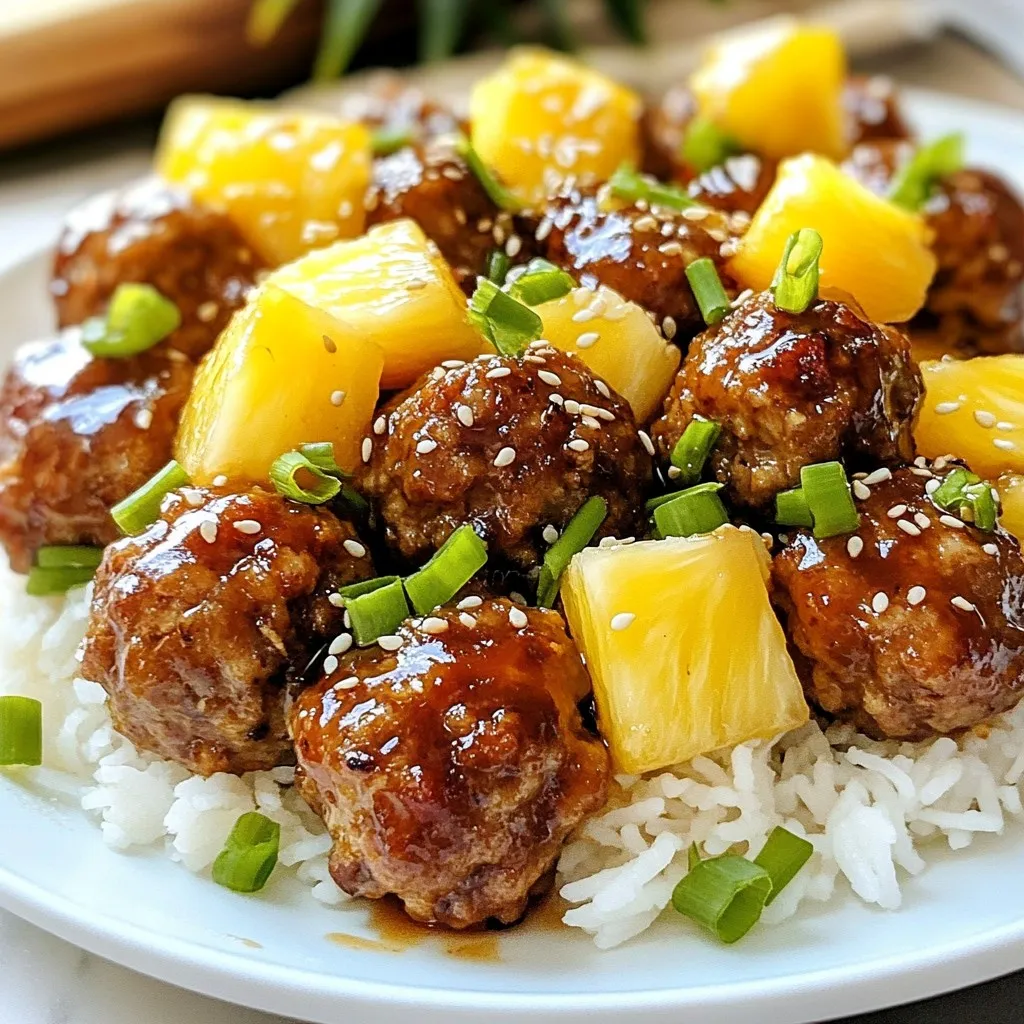 Pineapple Teriyaki Meatballs Schmackhafte Rezeptidee