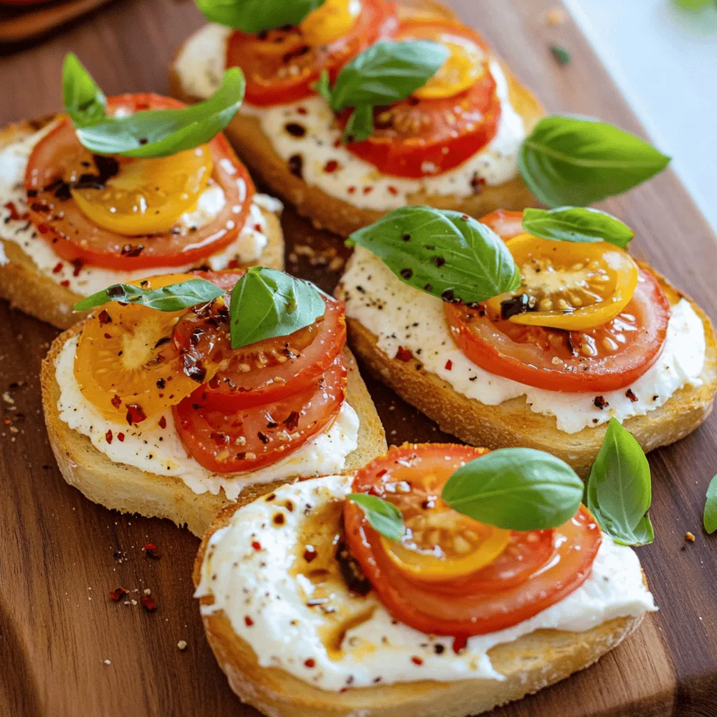 - 4 Scheiben Ciabatta-Brot - 200 g Burrata-Käse - 2 reife Tomaten, in Scheiben geschnitten - 1 Handvoll frisches Basilikum, grob zerrissen