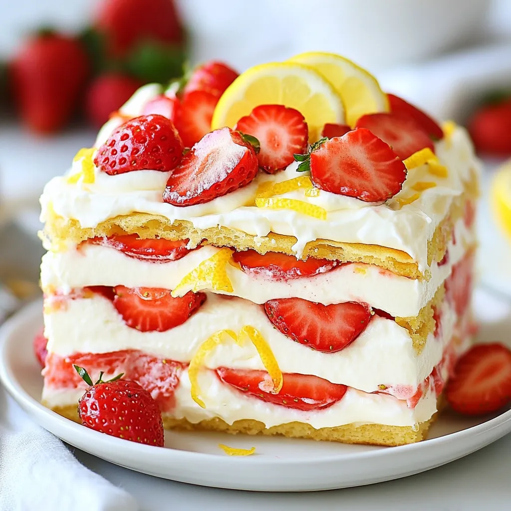 Strawberry Shortcake Icebox Cake Erfrischendes Dessert