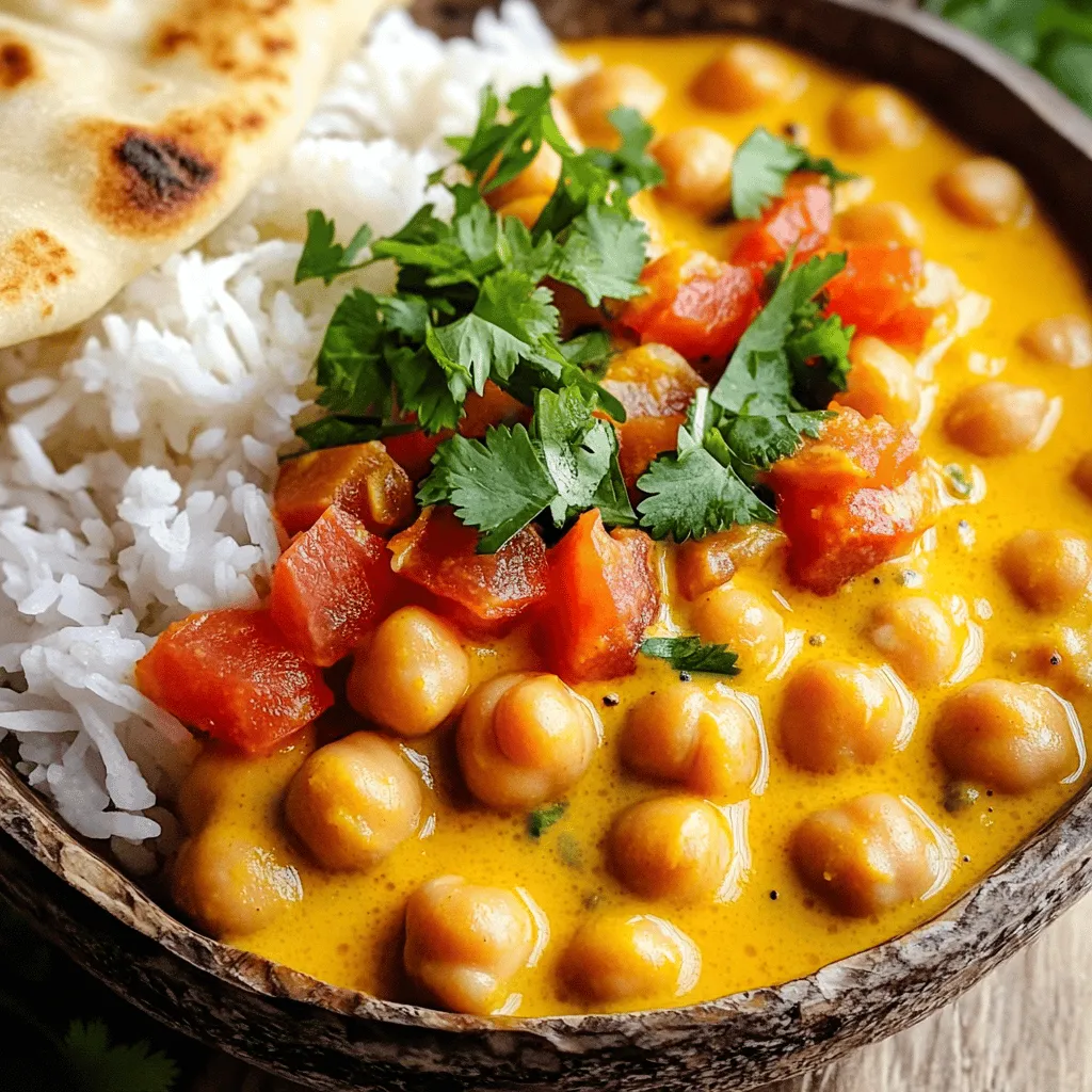 Creamy Coconut Chickpea Curry Schnelles Dinner Gericht