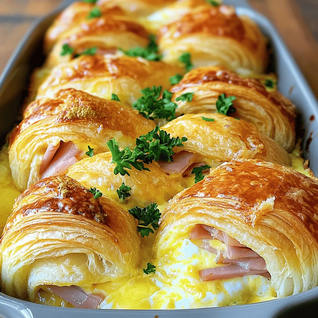Ham &#038; Cheese Croissant Breakfast Bake Leckerer Genuss