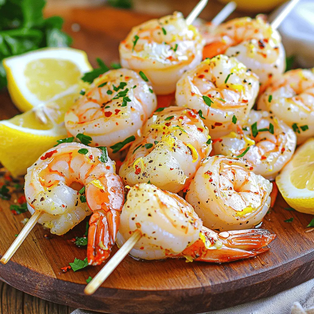 Lemon Garlic Grilled Shrimp Zart und Aromatisch Gegrillt
