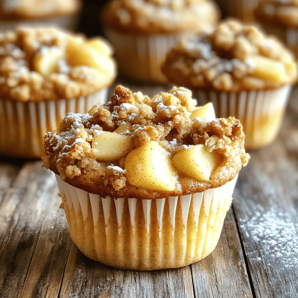 Bakery Style Apple Cider Crumble Muffins zum Genießen
