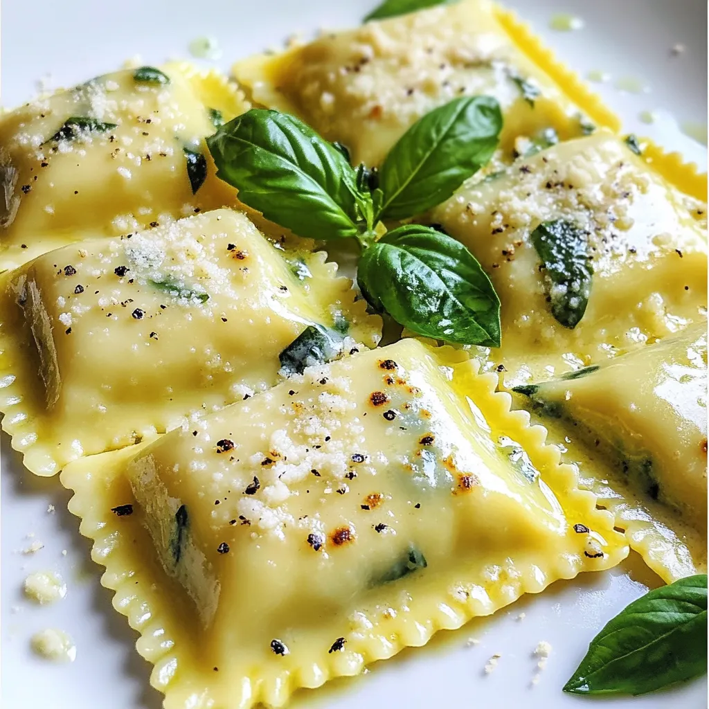 Creamy Spinach Ricotta Ravioli Einfache Genussreise