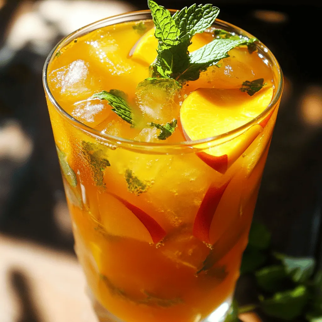 Ginger Peach Iced Tea Erfrischend und Einfach Zubereiten