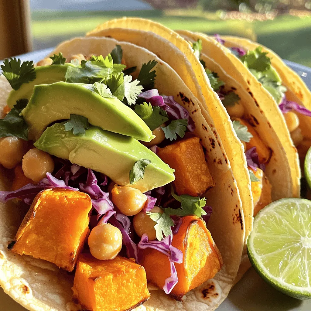 Roasted Sweet Potato and Chickpea Tacos Rezept