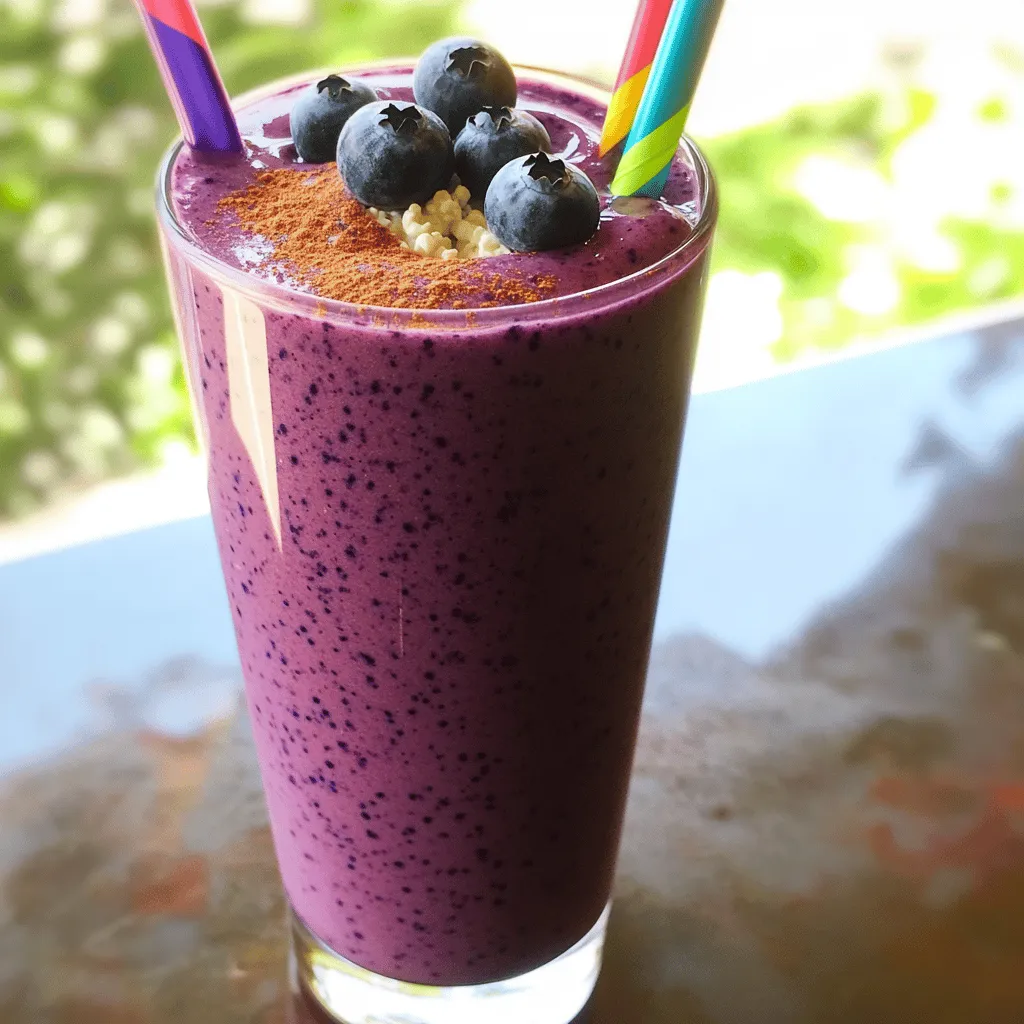 Blueberry Cottage Cheese Smoothie Kraftvoller Genuss