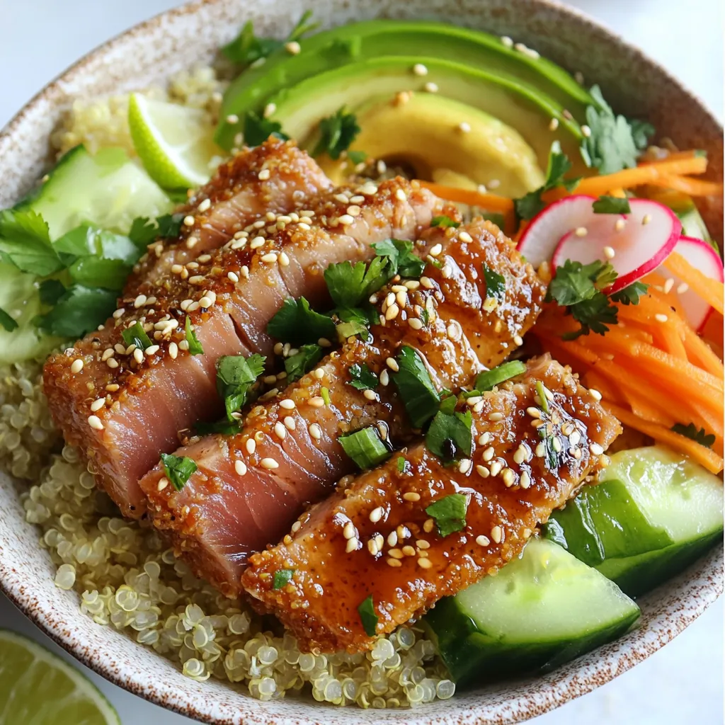 Sesame Crusted Ahi Tuna Bowls Nahrhaft und Einfach