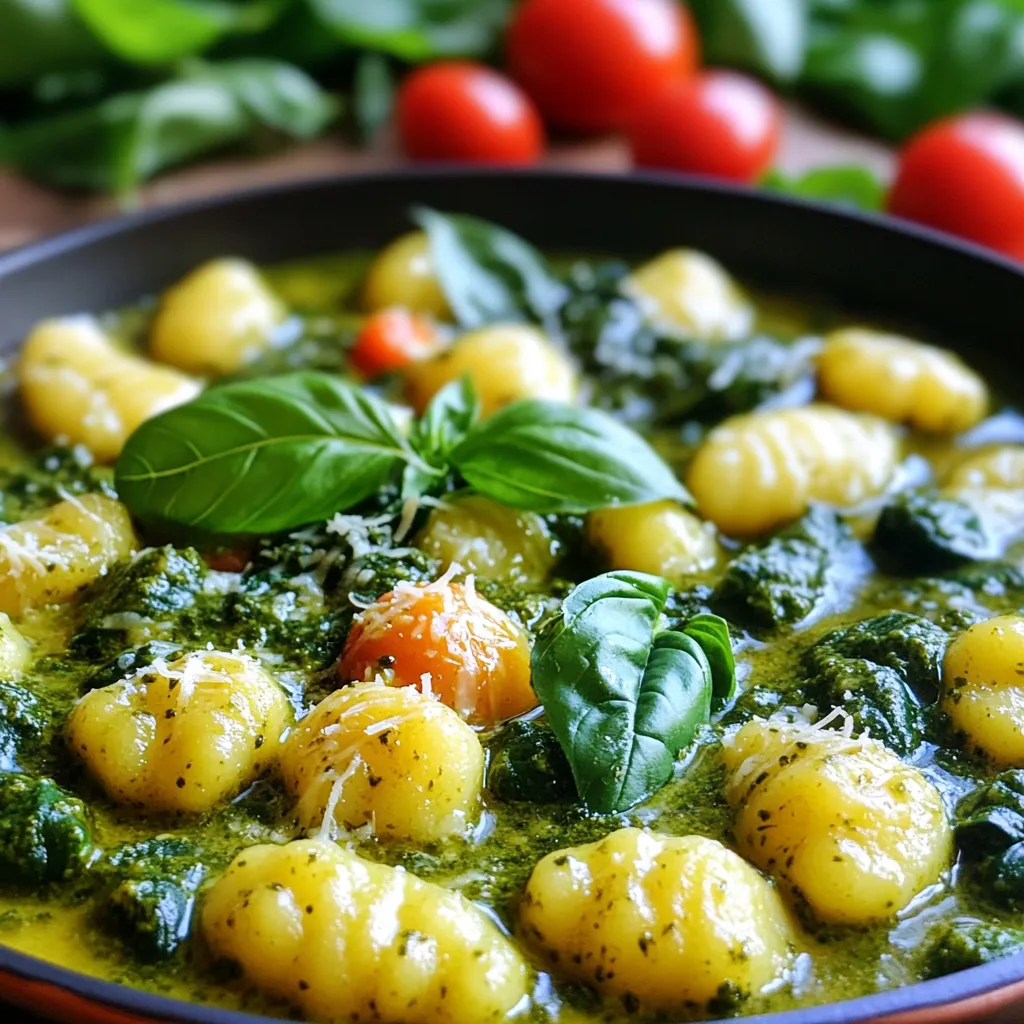 Creamy One-Pot Pesto Gnocchi Schnelle und Einfache Mahlzeit