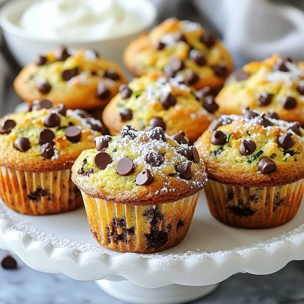 Schokoladenstückchen-Zucchini-Muffins Genuss Pur