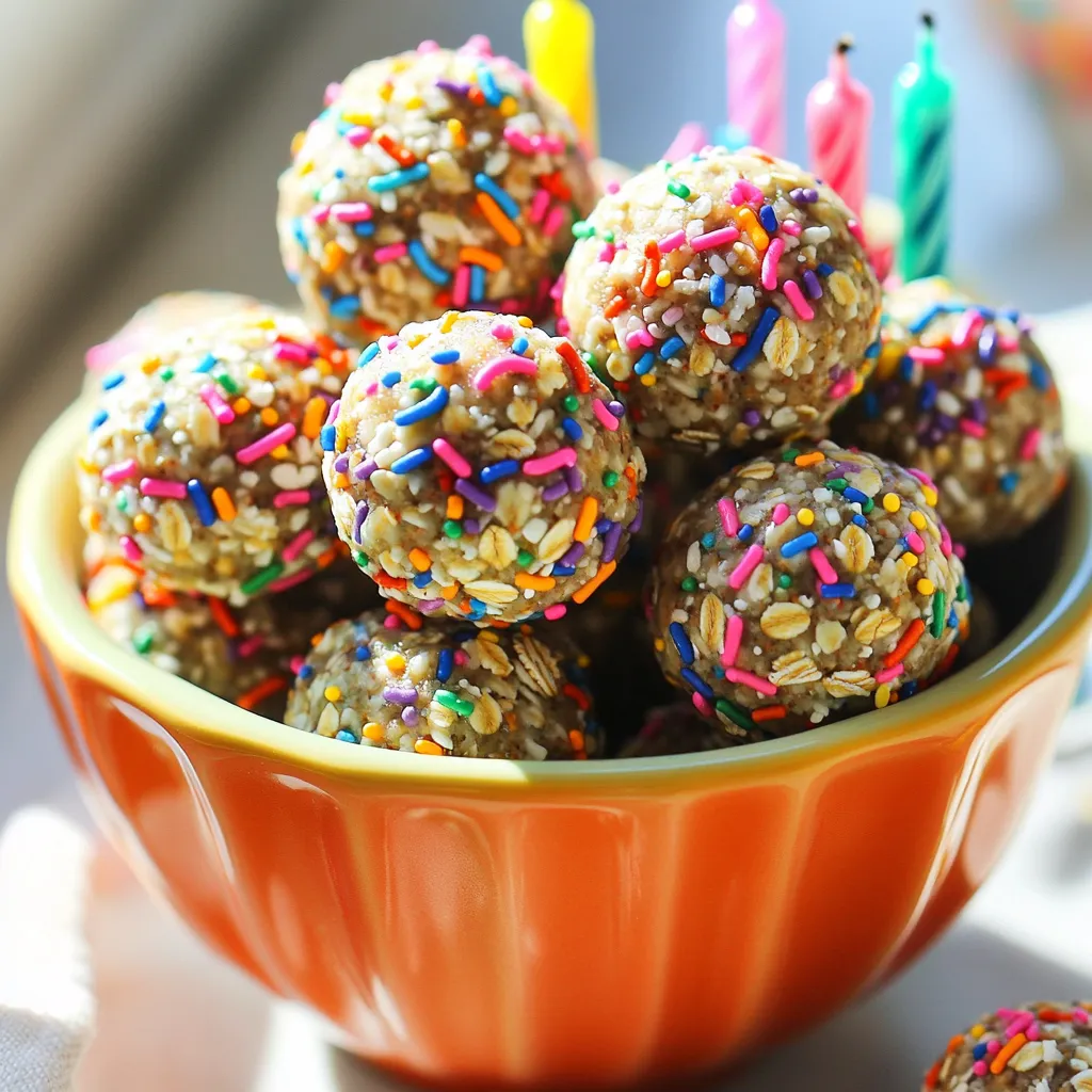 No-Bake Birthday Cake Energy Balls Einfaches Rezept