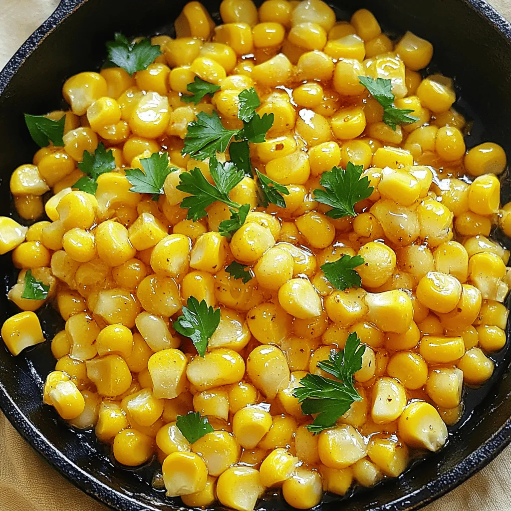 Honig Butter Pfannenmais schneller Genuss lecker